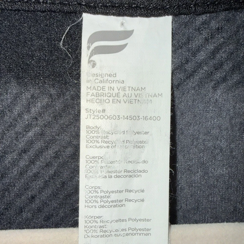 Fabletics The Pine City Full Zip Fleece Jacket Black Mountain Plaid Size XXL